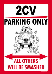 Parkschild "BIMMER 02 PARKING ONLY"